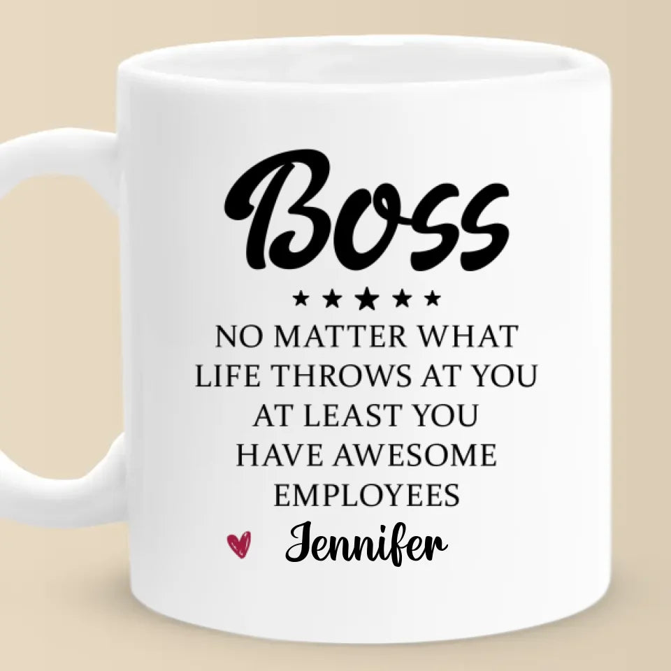 Un bon patron crée de bonnes équipes - Tasse personnalisée pour collègue - Cadeau de Noël pour collègues, amis de travail, collègues