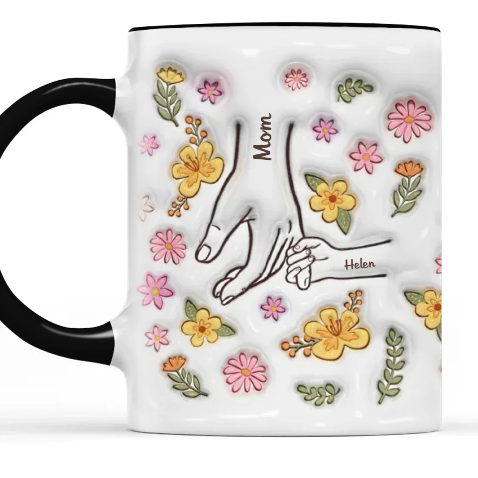 The Heart Of The Family, The glue That Holds Us Together - Family Personalized Custom 3D Inflated Effect Printed Mug - Gift For Mom, Grandma