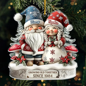 Love Knows No Height - Couple Personalized Custom 3D Inflated Effect Printed Ornament - Acrylic Custom Shaped - Gift For Husband Wife, Anniversary