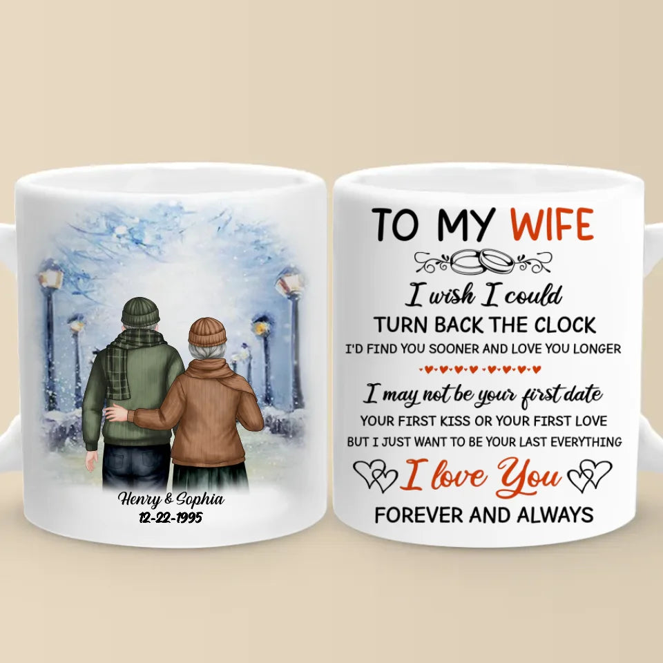 Toujours main dans la main après toutes ces années - Tasse personnalisée pour couple - Cadeau pour mari et femme, anniversaire