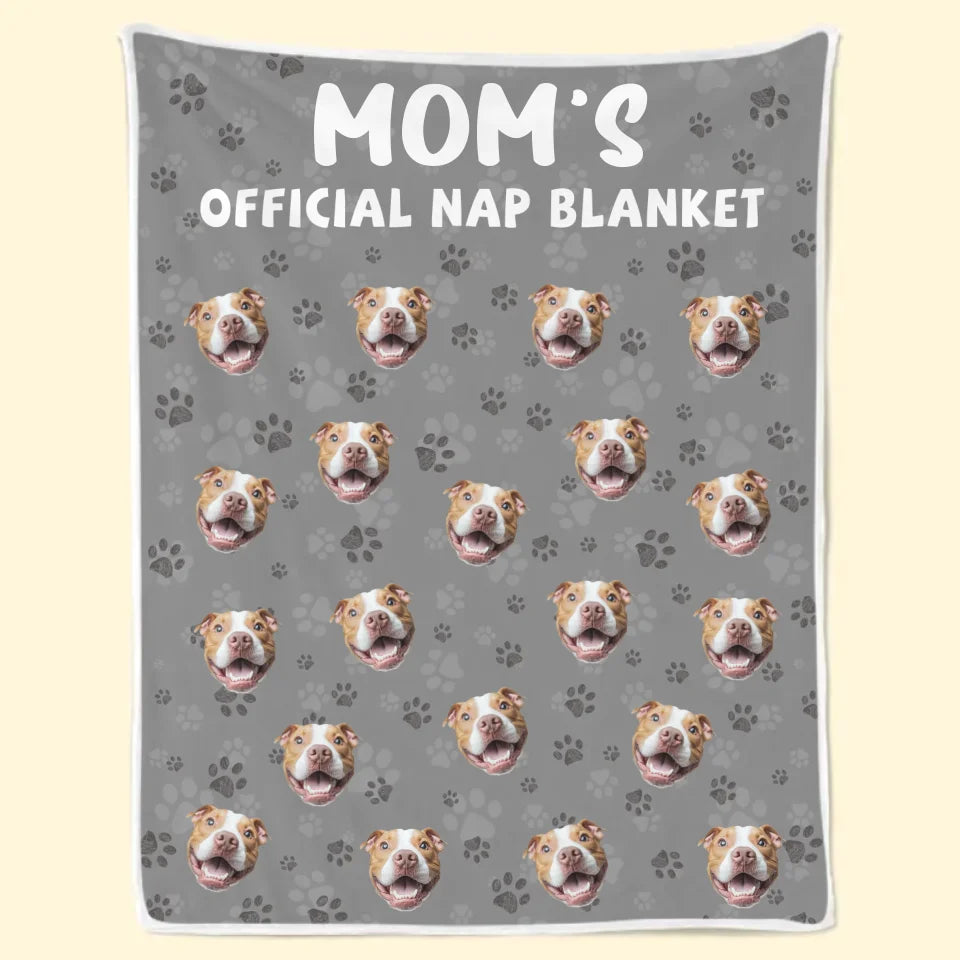 Couverture de sieste officielle avec photo personnalisée - Couverture personnalisée pour chien et chat - Cadeau pour propriétaires et amoureux des animaux