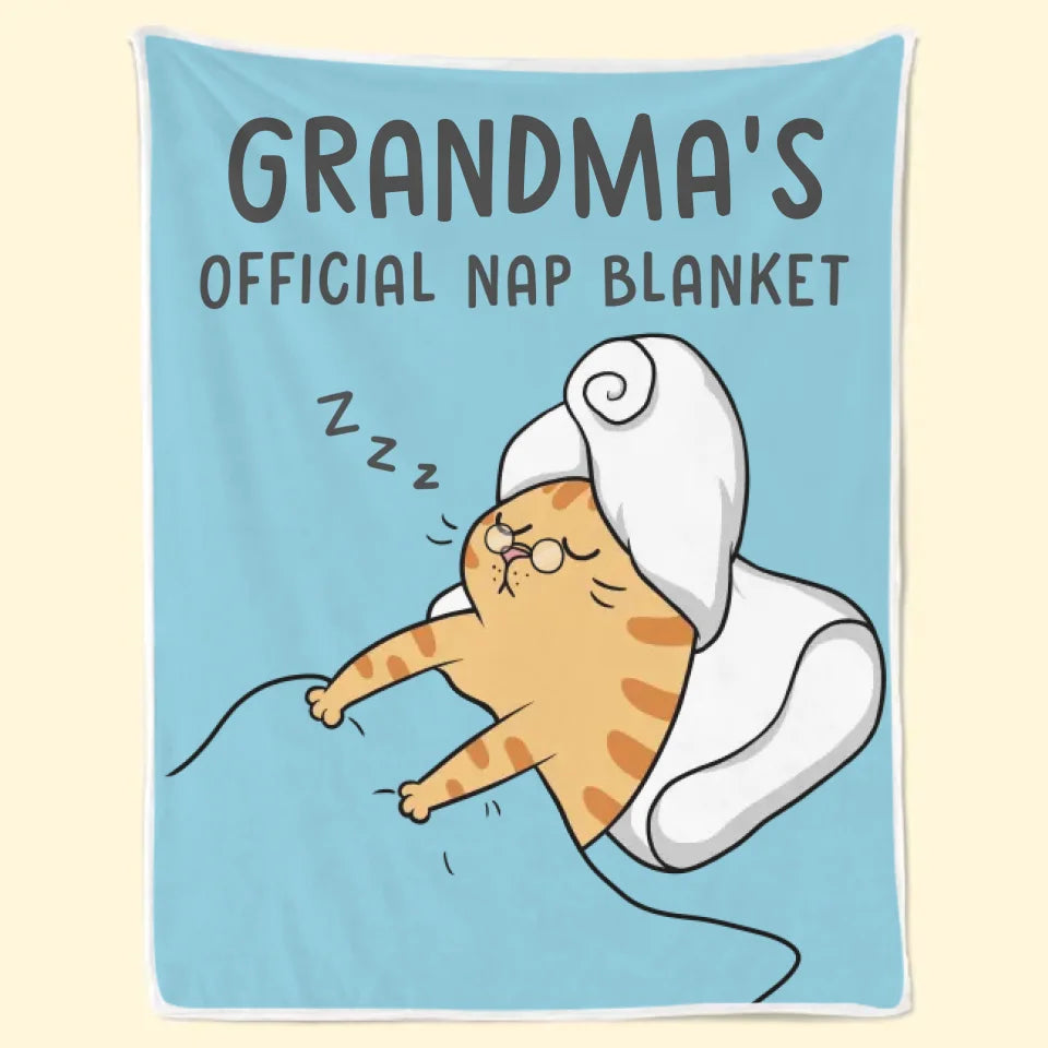 Couverture de sieste officielle pour maman - Couverture personnalisée pour la famille - Cadeau pour les membres de la famille
