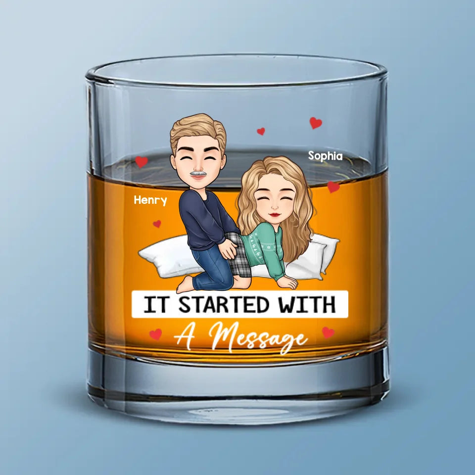 Chaque touche murmure pour toujours - Verre à whisky personnalisé pour couple - Cadeau pour mari et femme, anniversaire