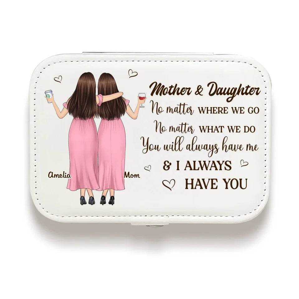 Tu m'auras toujours - Coffret à bijoux personnalisé pour la famille - Cadeau pour maman, fille
