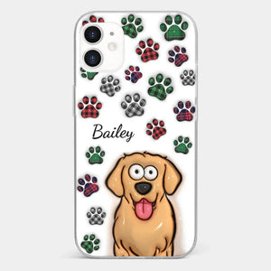 La vie serait dure sans toi - Coque de téléphone transparente personnalisée avec effet gonflé en 3D pour chien et chat - Cadeau pour propriétaires d'animaux et amoureux des animaux