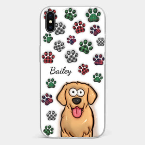 La vie serait dure sans toi - Coque de téléphone transparente personnalisée avec effet gonflé en 3D pour chien et chat - Cadeau pour propriétaires d'animaux et amoureux des animaux
