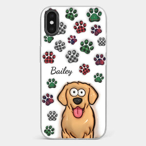 La vie serait dure sans toi - Coque de téléphone transparente personnalisée avec effet gonflé en 3D pour chien et chat - Cadeau pour propriétaires d'animaux et amoureux des animaux