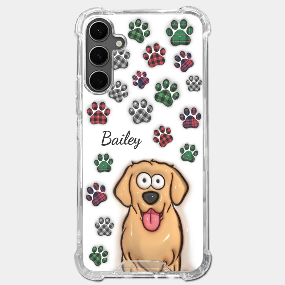 La vie serait dure sans toi - Coque de téléphone transparente personnalisée avec effet gonflé en 3D pour chien et chat - Cadeau pour propriétaires d'animaux et amoureux des animaux