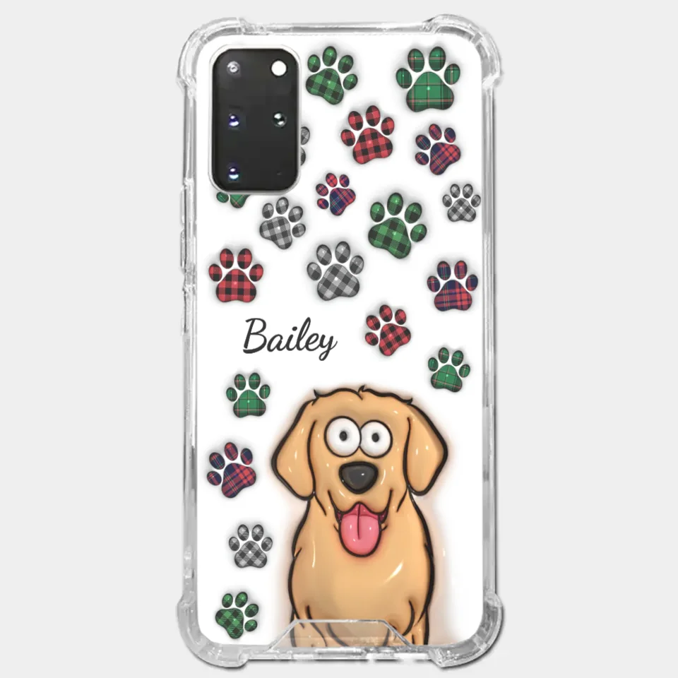 La vie serait dure sans toi - Coque de téléphone transparente personnalisée avec effet gonflé en 3D pour chien et chat - Cadeau pour propriétaires d'animaux et amoureux des animaux