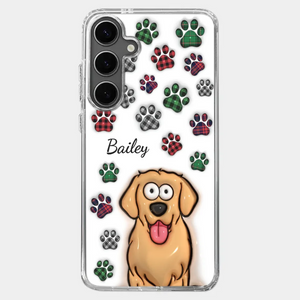 La vie serait dure sans toi - Coque de téléphone transparente personnalisée avec effet gonflé en 3D pour chien et chat - Cadeau pour propriétaires d'animaux et amoureux des animaux