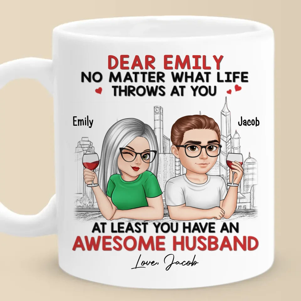 Vous avez un mari génial ! Mug personnalisé pour couple ! Cadeau pour mari et femme, anniversaire