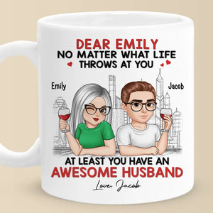 Vous avez un mari génial ! Mug personnalisé pour couple ! Cadeau pour mari et femme, anniversaire
