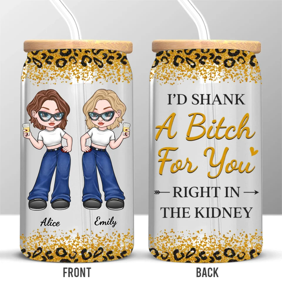 Ensemble, c'est mieux ! Tasse en verre personnalisée, tasse à café glacé, cadeau pour les meilleures amies, les meilleures amies et les sœurs.