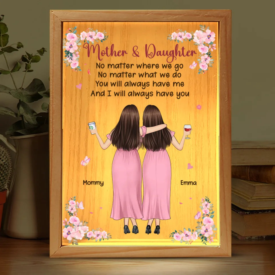 Personne ne t'aimera jamais autant que ta mère - Cadre photo personnalisé pour famille - Cadeau pour maman et fille