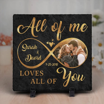 Custom Photo You Stole My Heart, But I’ll Let You Keep It - Couple Personalized Custom Square Shaped Stone With Stand - Gift For Husband Wife, Anniversary