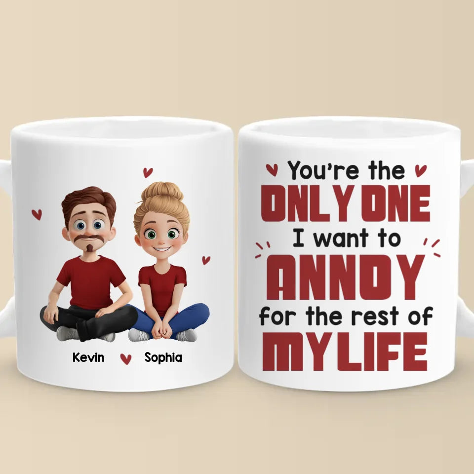 La vie est meilleure quand on est ensemble - Mug personnalisé pour couple - Cadeau pour mari et femme, anniversaire