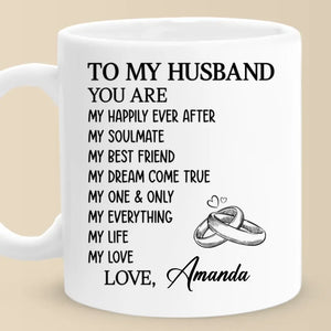 Tu es mon rêve devenu réalité - Tasse personnalisée pour couple - Cadeau pour mari et femme, anniversaire