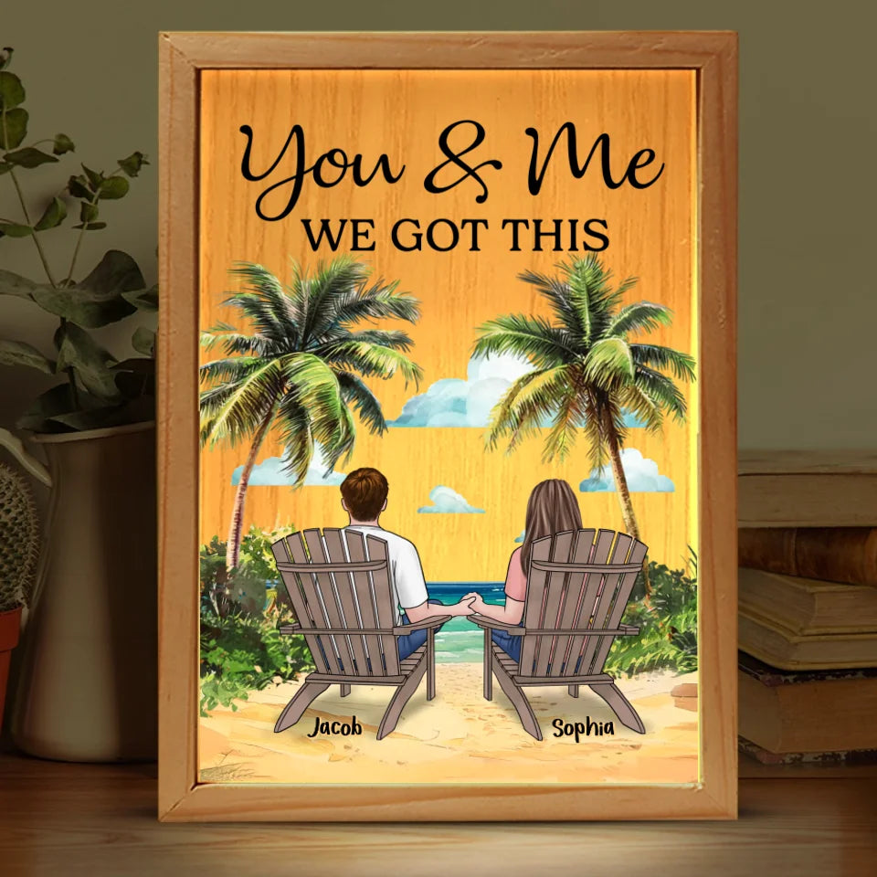 Toi et moi, malgré tout, nous avons réussi - Cadre photo personnalisé pour couple - Cadeau pour mari et femme, anniversaire