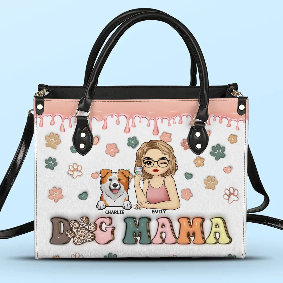 La vie serait ennuyeuse sans moi - Sac à main en cuir imprimé effet gonflé 3D personnalisé pour chien et chat - Cadeau pour propriétaires d'animaux et amoureux des animaux