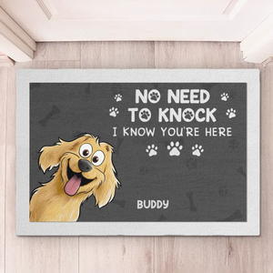 Entrez, votre présence est toujours ressentie - Tapis décoratif personnalisé pour chien - Cadeau de pendaison de crémaillère pour les propriétaires et les amoureux des animaux