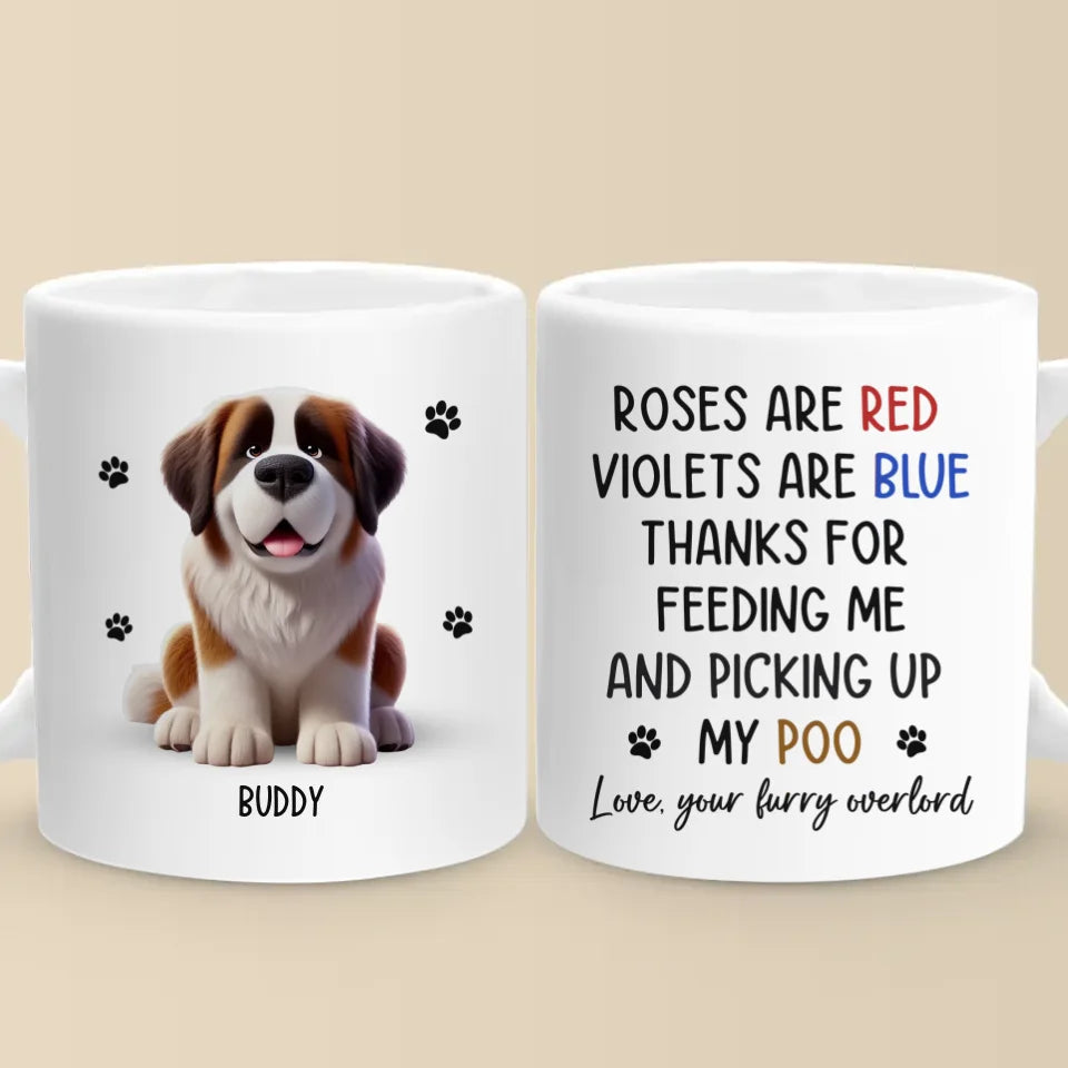 Vos seigneurs à fourrure - Mug personnalisé pour chien - Cadeau pour propriétaires et amoureux des animaux