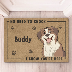 Apportez une ambiance chaleureuse uniquement avec l'approbation de votre chien ! Tapis décoratif personnalisé pour chien ! Cadeau de pendaison de crémaillère pour les propriétaires et les amoureux des animaux.
