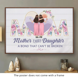 Personne ne me comprend autant que ma mère - Affiche horizontale personnalisée pour la famille - Cadeau pour maman et fille