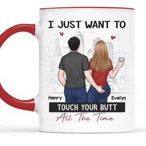 Every Touch Is A Reminder Of Our Love - Couple Personalized Custom Mug - Gift For Husband Wife, Anniversary