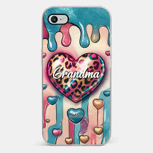 Son amour est infini, son lien est indestructible - Coque de téléphone personnalisée avec effet gonflé 3D - Cadeau pour maman, grand-mère