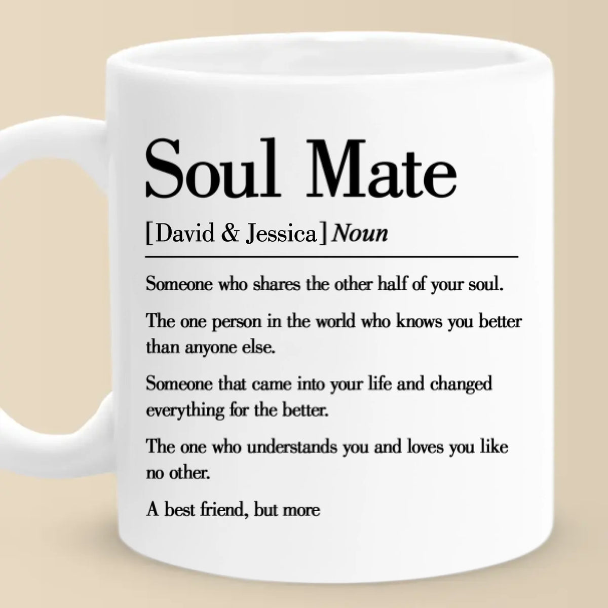L'amour nous a réunis - Tasse personnalisée pour couple - Cadeau pour mari et femme, anniversaire
