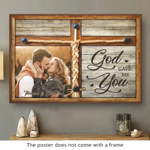 Custom Photo Together, We Fulfill Each Other’s Hearts - Couple Personalized Custom Horizontal Poster - Gift For Husband Wife, Anniversary