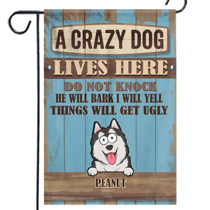 Ils n'aboient pas pour le plaisir - Drapeau personnalisé pour chien - Cadeau pour propriétaires d'animaux et amoureux des animaux