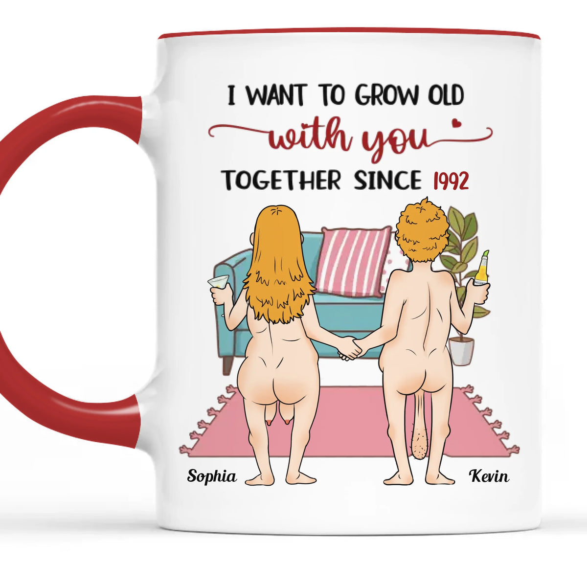 Avec toi, toujours - Tasse personnalisée pour couple - Cadeau pour mari et femme, anniversaire