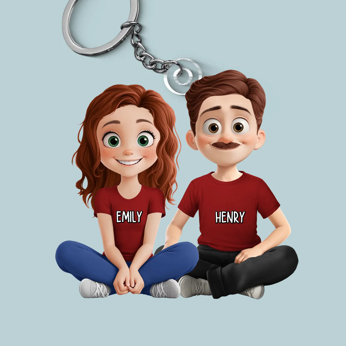 Pattes, amour et pour toujours ensemble - Porte-clés personnalisé en acrylique en forme de chien - Cadeau pour propriétaires et amoureux des animaux