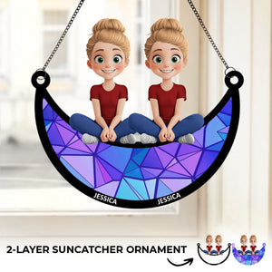 Ma première maison - Ornement attrape-soleil personnalisé à suspendre à la fenêtre - Cadeau pour maman