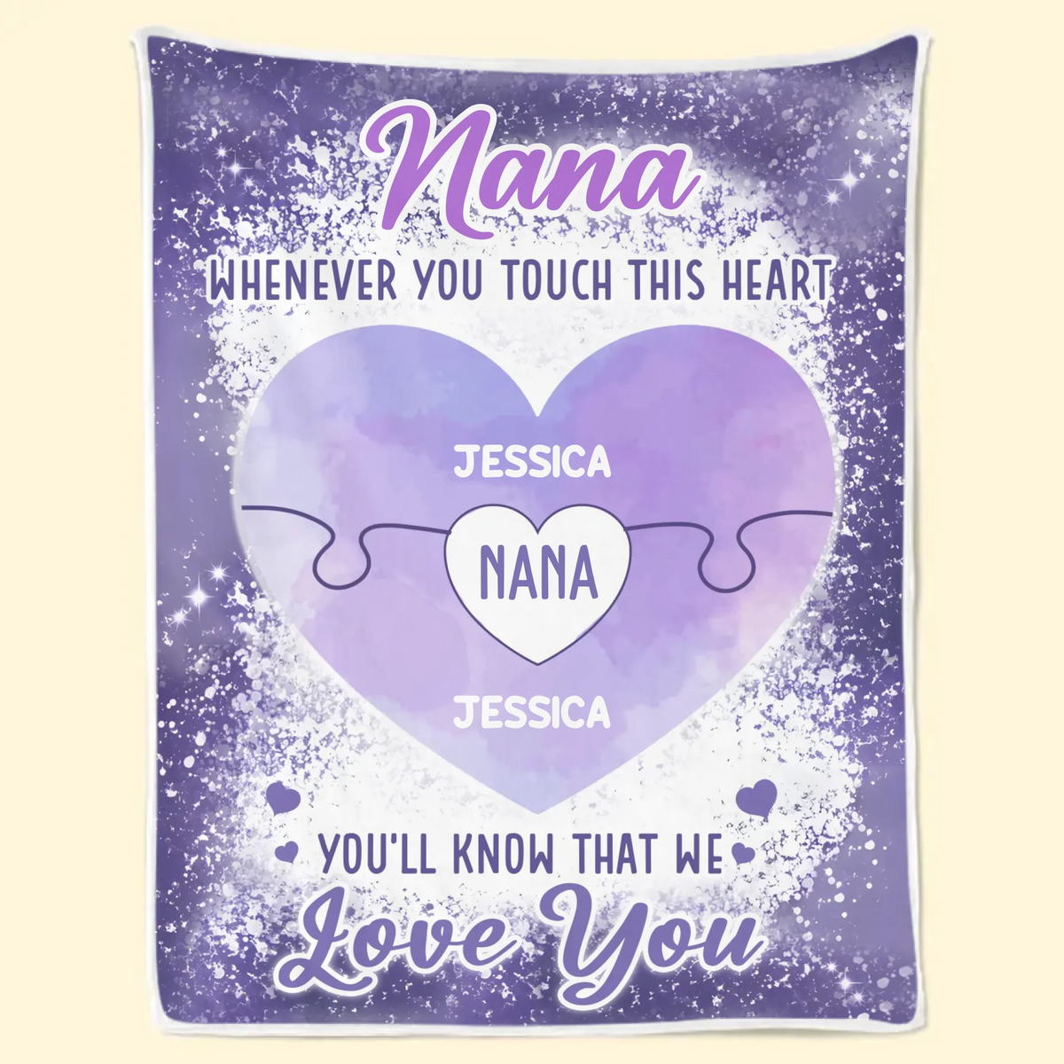 Je t'aimerai toujours - Couverture familiale personnalisée - Cadeau pour maman, grand-mère