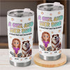 Fur-Ever Together, A Girl & Her Dogs - Dog Personalized Custom 3D Inflated Effect Printed Tumbler - Gift For Pet Owners, Pet Lovers