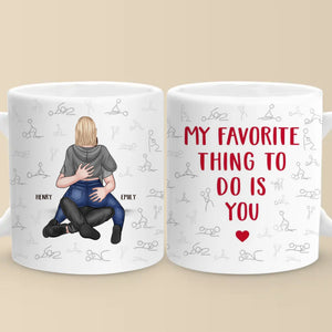 Deux cœurs amoureux n'ont pas besoin de mots - Tasse personnalisée pour couple - Cadeau pour mari et femme, anniversaire