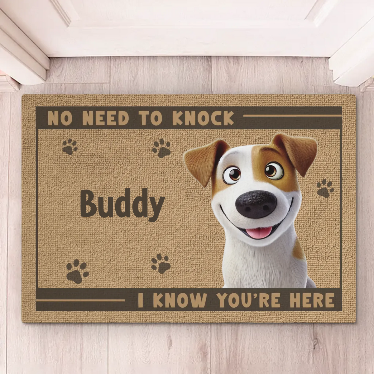 Custom Home Decor Decorative Mat - Personalized Birthday Gifts For Dog Cat Lovers, Dog Dad And Mom, Cat Owners - Paws Before People In This Happy Home