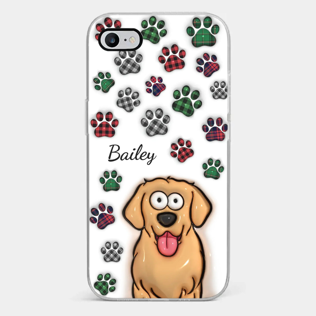 La vie serait dure sans toi - Coque de téléphone transparente personnalisée avec effet gonflé en 3D pour chien et chat - Cadeau pour propriétaires d'animaux et amoureux des animaux