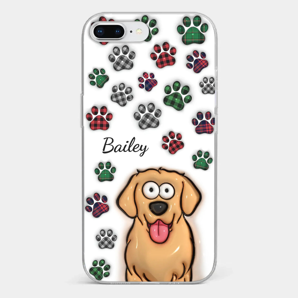 La vie serait dure sans toi - Coque de téléphone transparente personnalisée avec effet gonflé en 3D pour chien et chat - Cadeau pour propriétaires d'animaux et amoureux des animaux