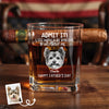 Custom Photo Life’s Ruff Without Me - Dog & Cat Personalized Custom Whiskey Glass With Cigarette Holder - Father's Day,  Gift For Dad, Pet Owners, Pet Lovers