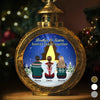 Custom Candlelight Lantern Ornament -  Personalized Christmas Birthday Gifts For Brother, Sister - Shine Through Our Hearts