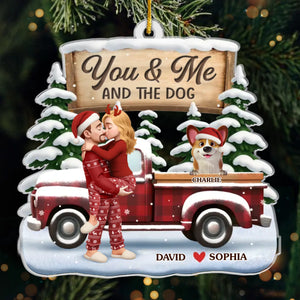 Custom Acrylic Ornament - Personalized Anniversary Christmas Wedding Gifts For Husband And Wife, Dog Cat Lovers - Just Two Humans And A Fur Army