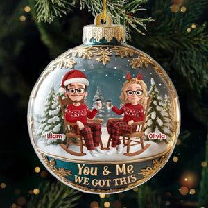 Custom Acrylic Ornament - Personalized Anniversary Christmas Wedding Gifts For Husband And Wife, Him And Her - Love Brewed Daily