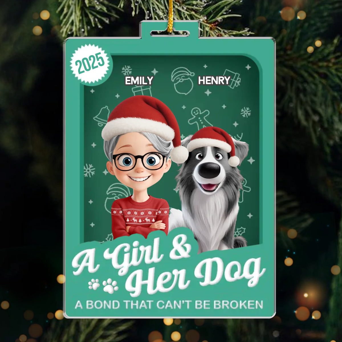 Custom Toy Box Acrylic Ornament - Personalized Christmas Birthday Gifts For Dog Lovers, Dog Dad And Mom - A Girl’s Best Friend Forever