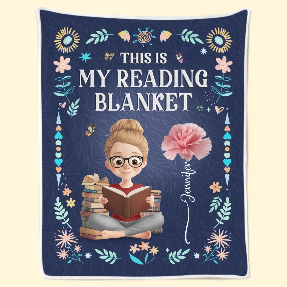 Custom Blanket - Personalized Christmas Bookish Gifts For Book Lovers, Bookworms, Readers - Life’s Better Under A Blanket Of Stories