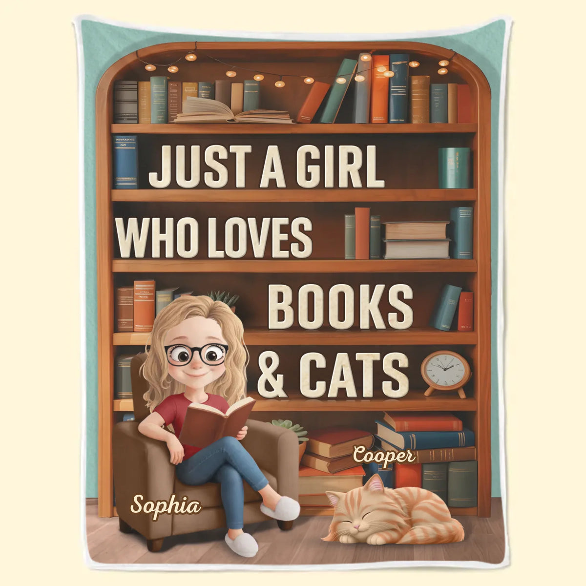 Custom Blanket - Personalized Christmas Bookish Gifts For Book Lovers, Bookworms, Cat Mom And Dad - Every Chapter Is Better With A Purr