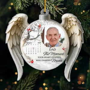 Custom Photo Cardinal Acrylic Ornament - Personalized Christmas Memorial Sympathy Gifts For Loss Of Mom, Dad - Loved Beyond Words Missed Beyond Measure