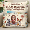 Custom Pocket Pillow - Personalized Bookish Gifts For Book Lovers, Bookworms, Readers, Dog Cat Lovers - Books With Little Paws